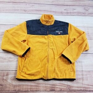 Ecko Unltd Sweater Mens Large Yellow Outdoors Sweatshirt Zip Up‎ Fleece Adult